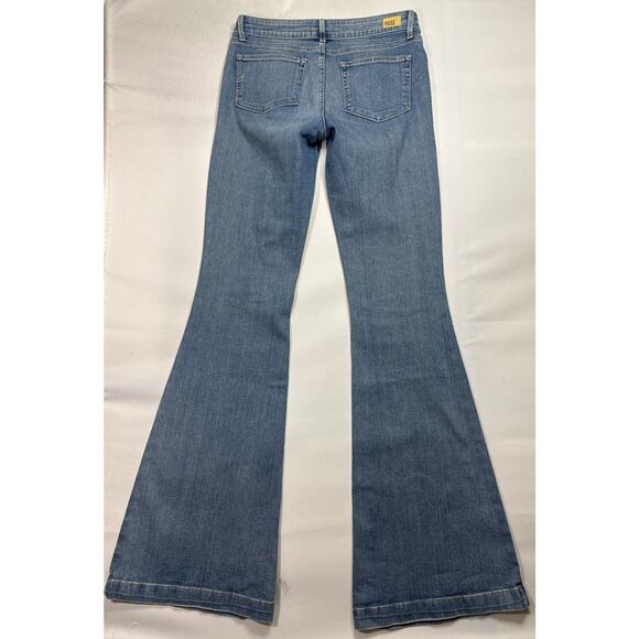 Paige Women's Fiona Flare Leg Blue Denim Jeans - Size 30 (30x35.5) - Picture 2 of 6